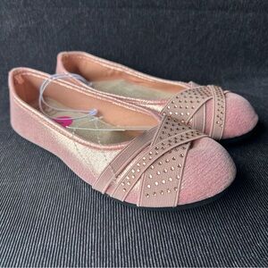 Girls Light Pink Flats - Size 4
